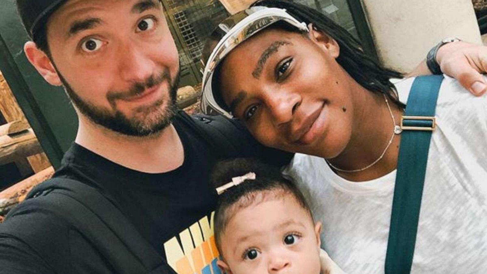 PHOTO: Alexis Ohanian and Serena Williams pose with their daughter, Olympia.