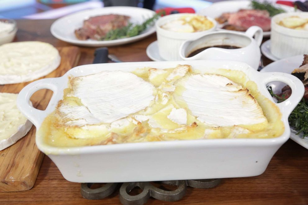 PHOTO: Chef Angie Mar's Tartiflette with Marrow-Roasted Onions, Sage, and D’affinois