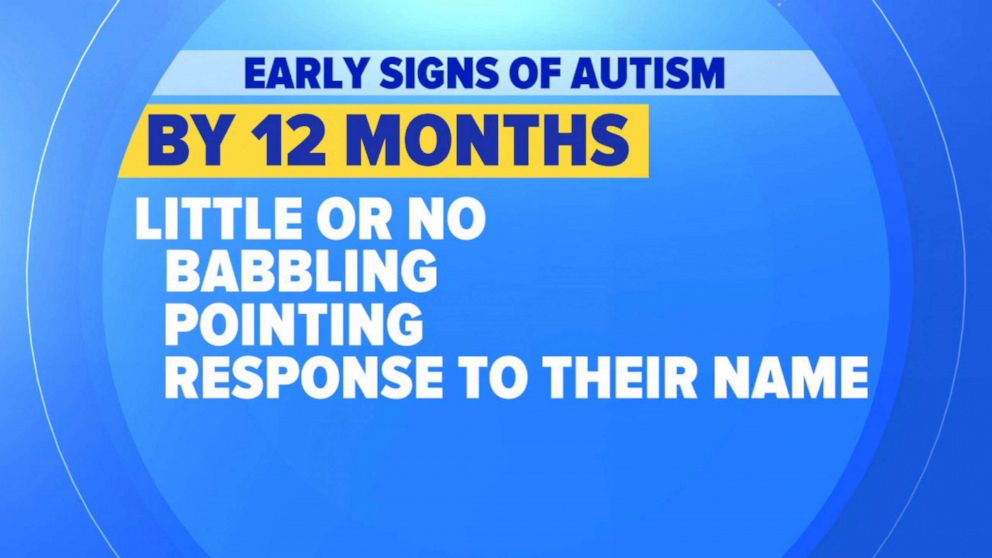 PHOTO: A graphic lists early signs of Autism in children by 12 months.
