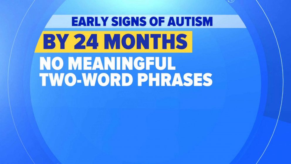 PHOTO: A graphic lists early signs of Autism in children by 24 months.