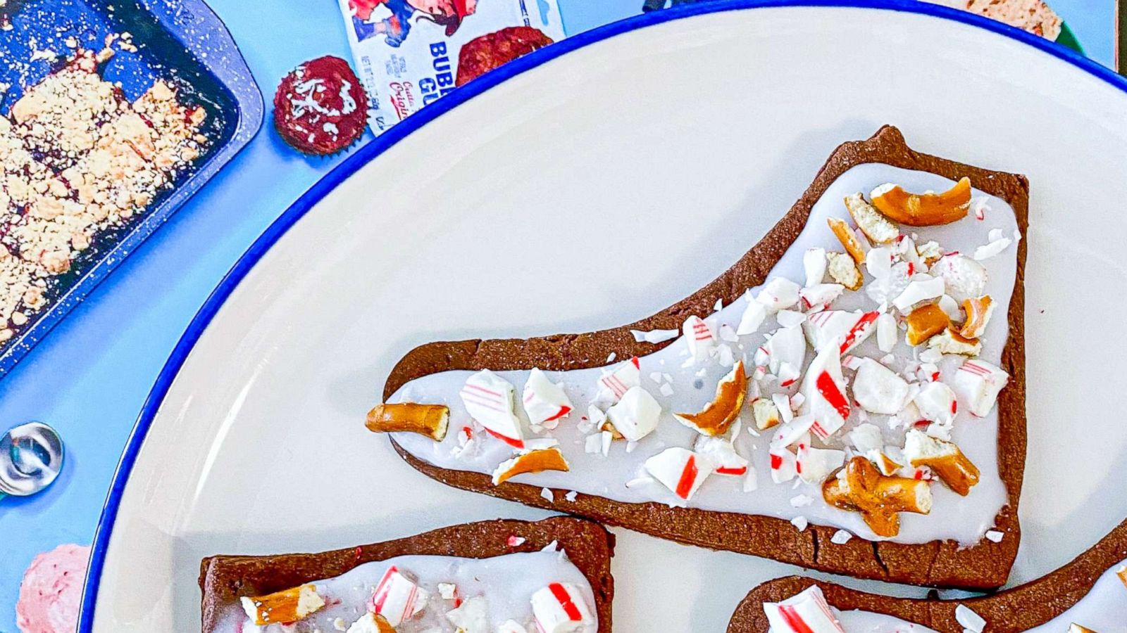 PHOTO: Christina Tosi's peppermint glazed chocolate cutout Christmas cookies.