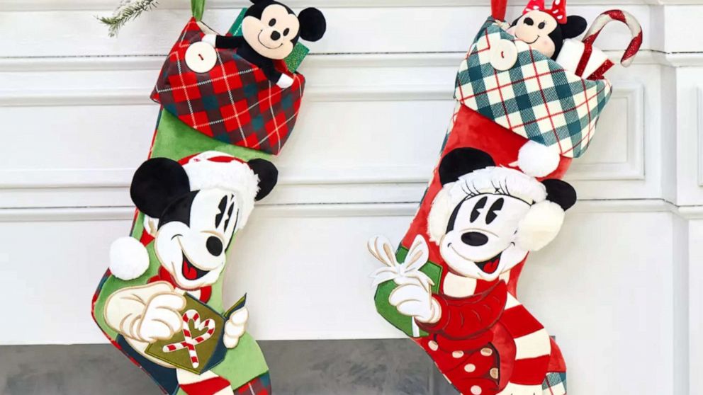 Mickey Mouse stockings can be personalized for the Holidays.