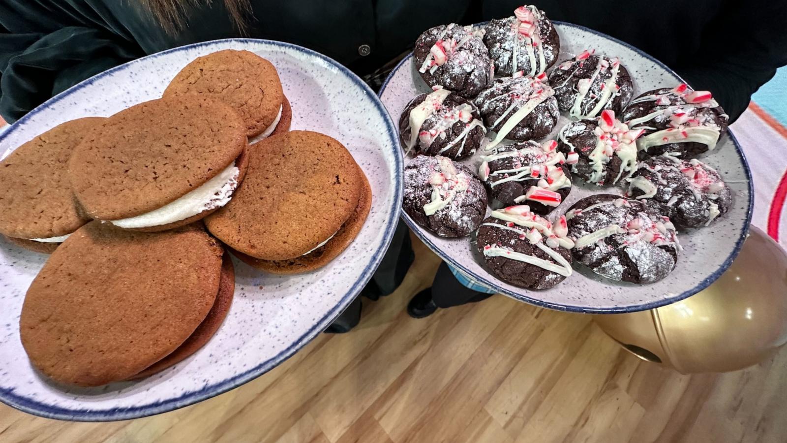 PHOTO: Two homemade cookies for the holidays on National Cookie Day.