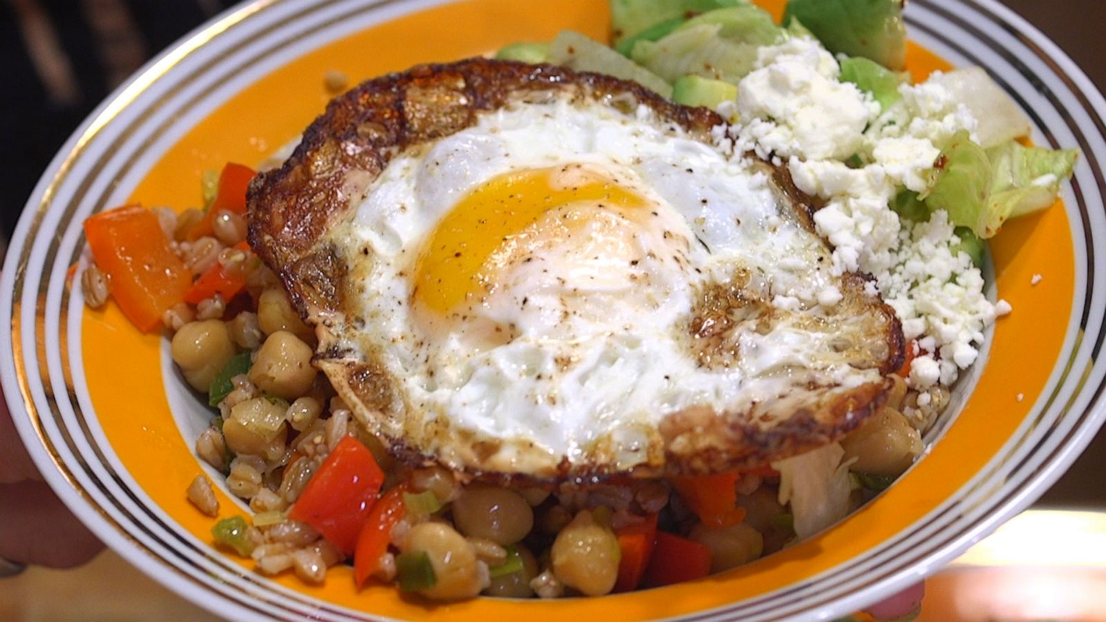 PHOTO: Carla Lalli Music made a grain bowl with what we found in our fridge.