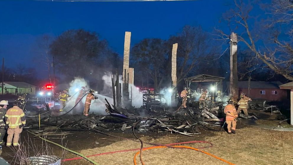 PHOTO: Nathan and Kayla Dahl's home in Alvord, Texas, was destroyed in a Jan. 15, 2022, fire.