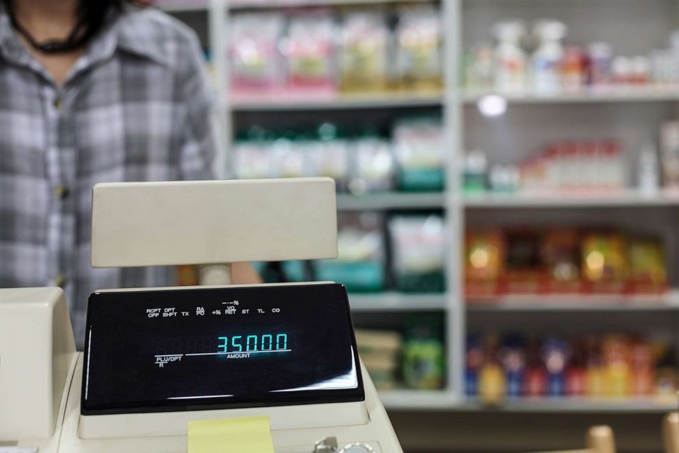 PHOTO: The price of groceries is displayed on a register in an undated stock image.