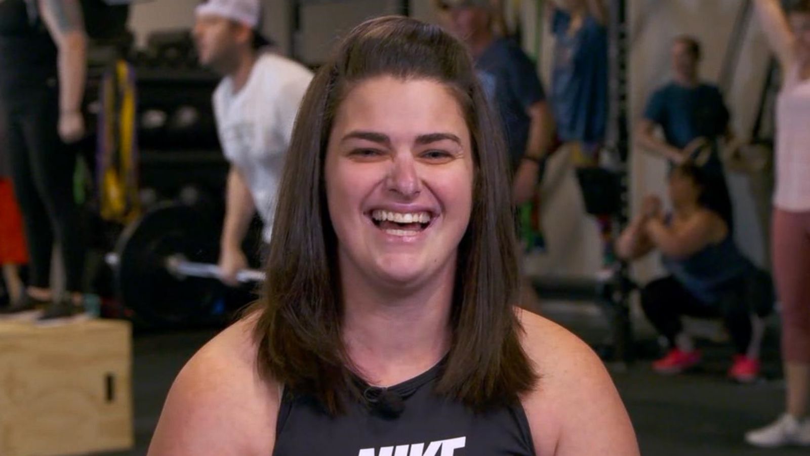 PHOTO: Stephanie "the Hammer" Hammerman speaks on "Good Morning America" from her gym in Knightdale, North Carolina.