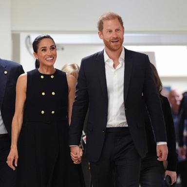 PHOTO: Meghan, Duchess of Sussex and Prince Harry, Duke of Sussex visit the Royal Children's Hospital on April 14, 2026 in Melbourne, Australia. 