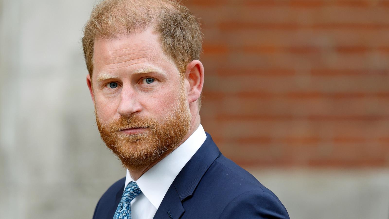 Prince Harry, Duke of Sussex departs after attending a Court of Appeal hearing regarding his security at the Royal Courts of Justice on April 8, 2025 in London, England.