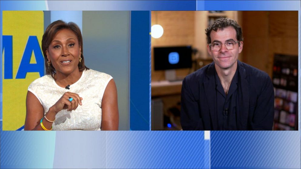 PHOTO: "Good Morning America" co-anchor speaks with Instagram's Adam Mosseri live on "GMA" on May 26, 2021.