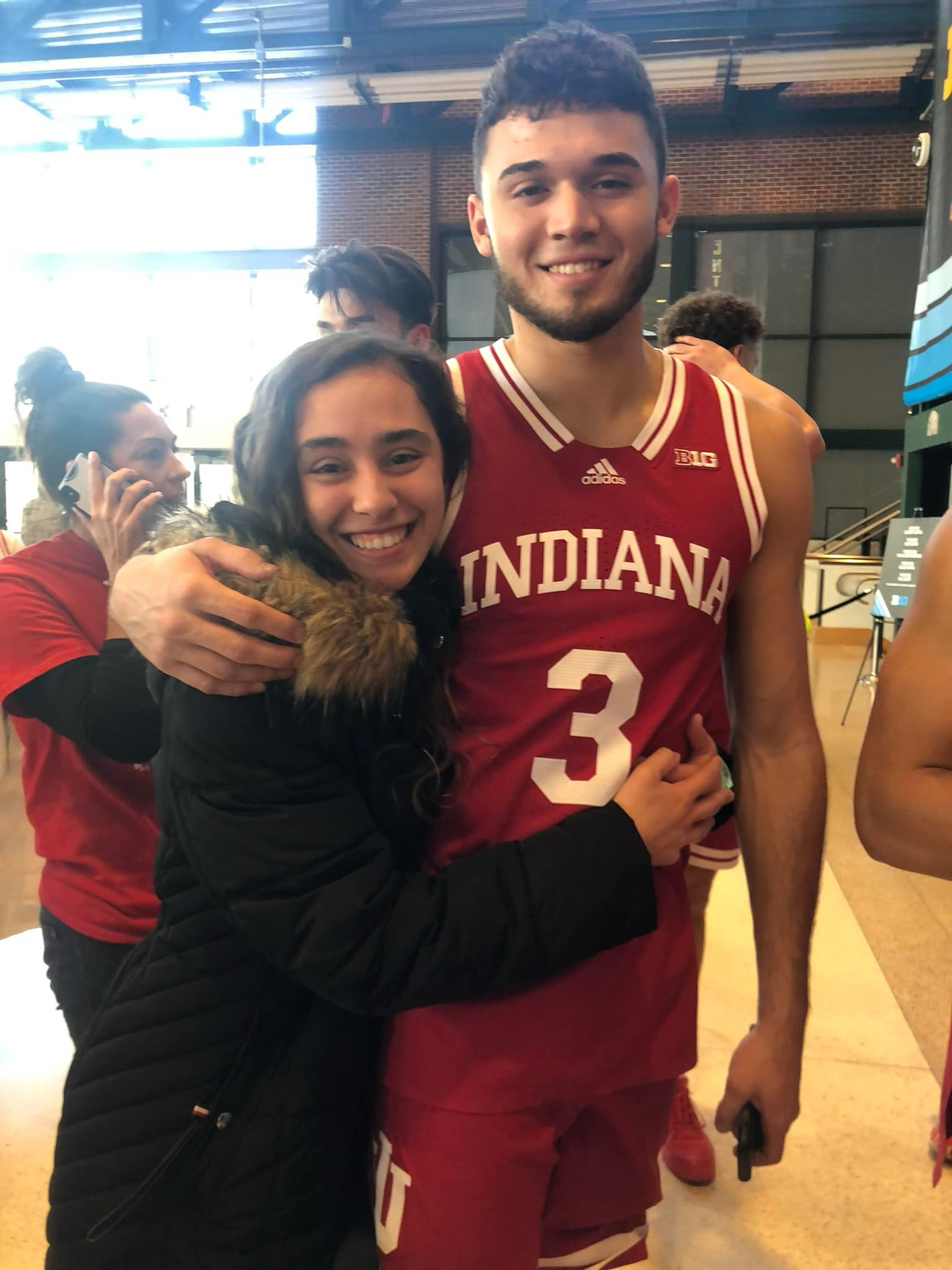 PHOTO: Anthony Leal, an Indiana University basketball player, poses with his sister Lauren Leal.
