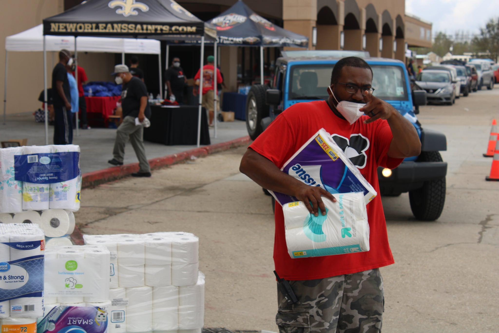 PHOTO: Samuel Mamou organized relief efforts after Hurricane Ida hit Louisiana.