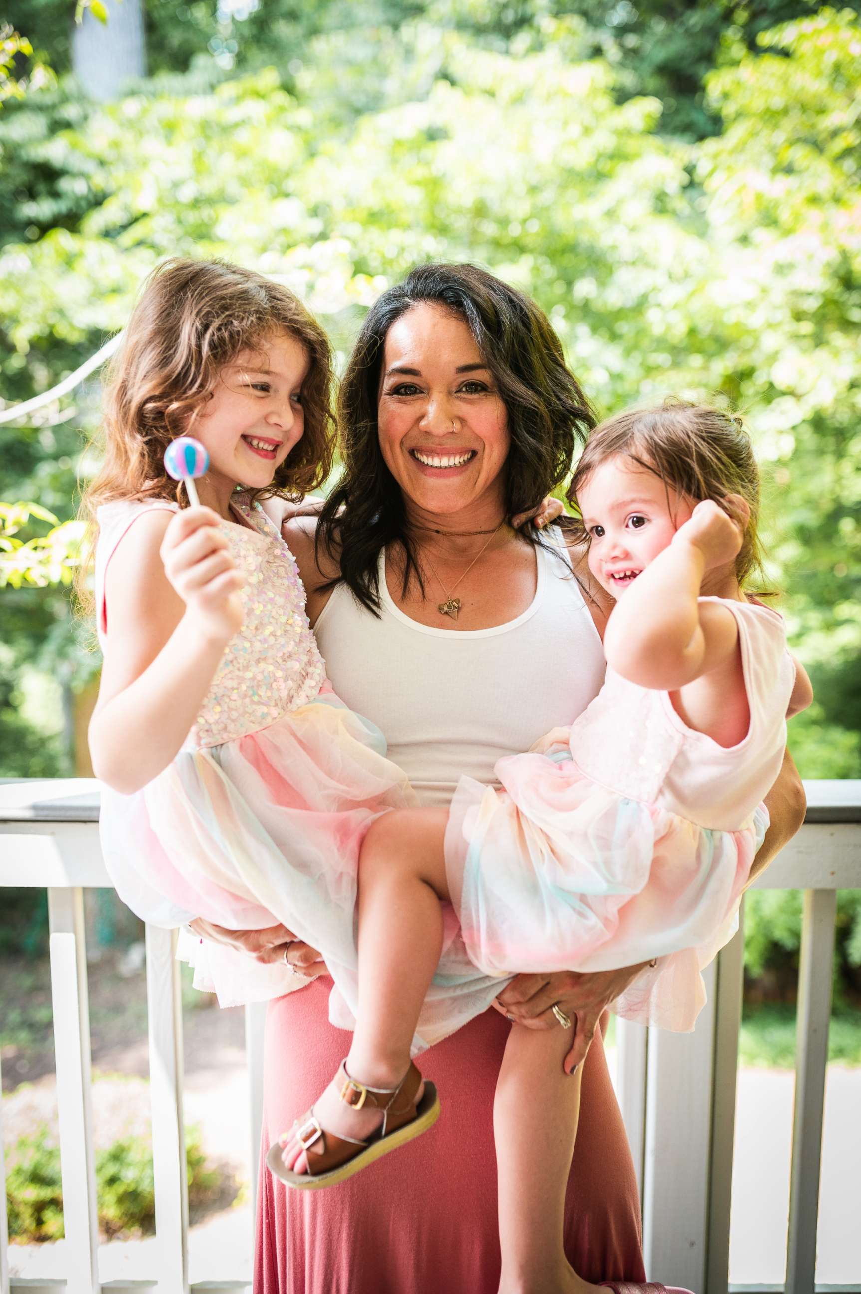 PHOTO: Maria Alcoke, of Maryland, poses with her two daughters.