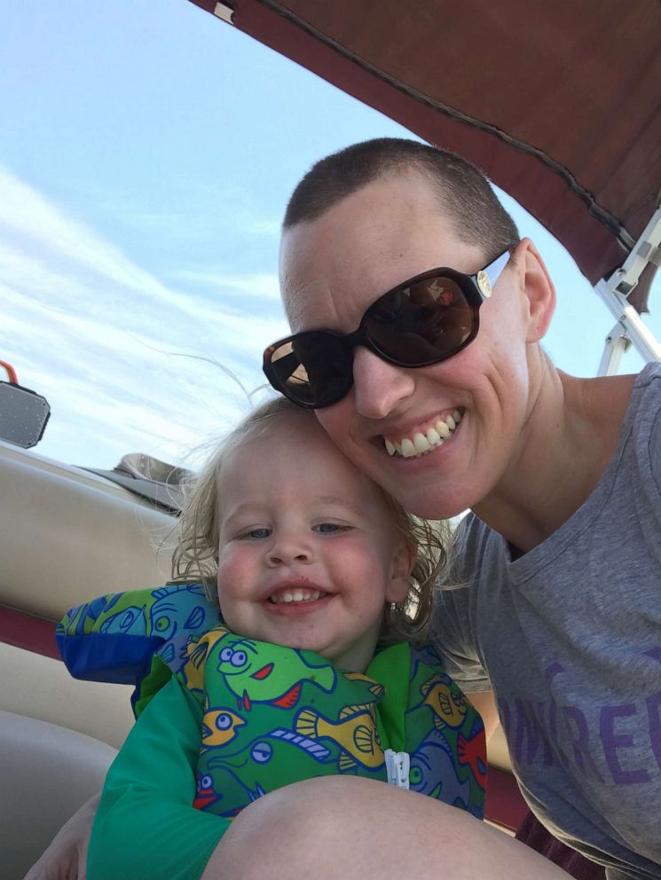 PHOTO: Metta Siebert poses with one of her two children in this undated family photo.