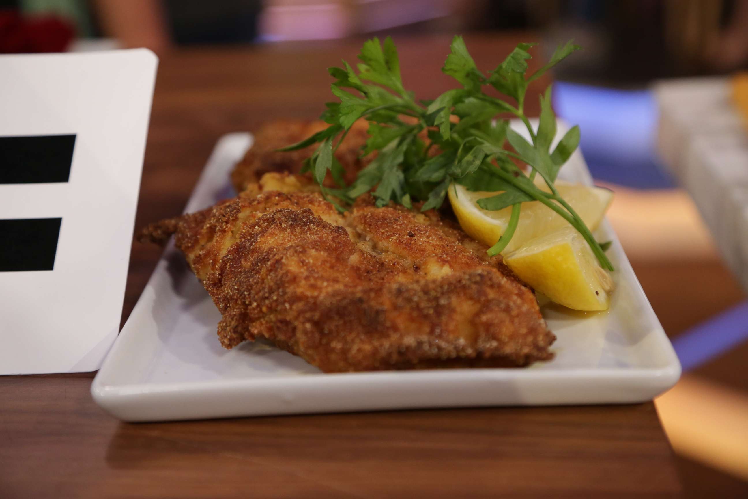 PHOTO: Chef Helene Henderson's mustard chicken and breadcrumbs