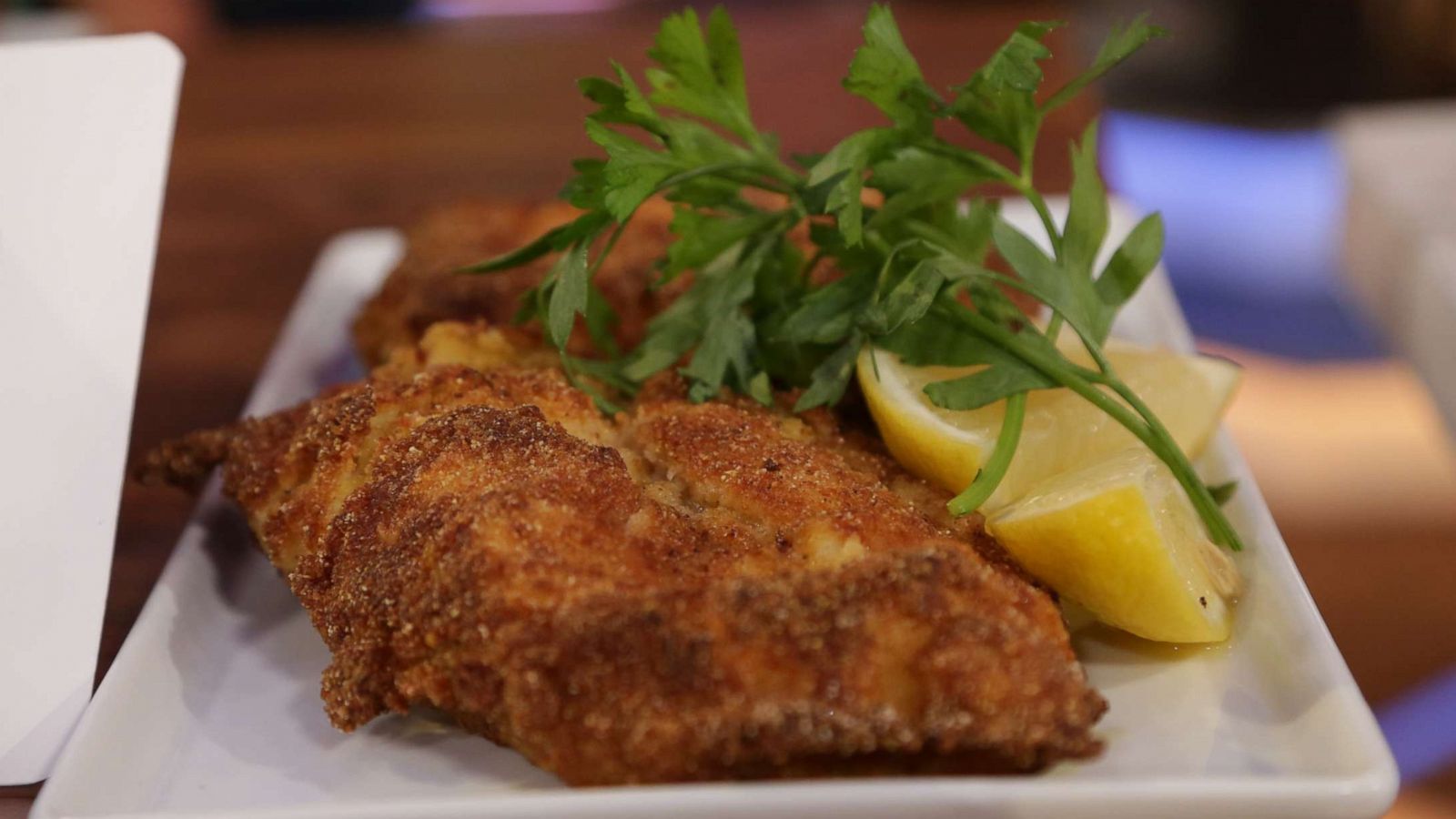 PHOTO: Chef Helene Henderson's mustard chicken and breadcrumbs