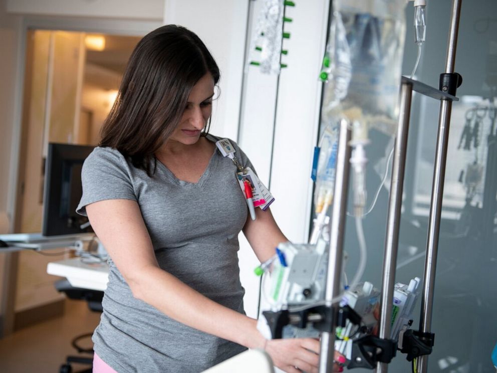 PHOTO: The 14 nurses pregnant at Massachusetts General Hospital all work in the hospitals oncology unit.