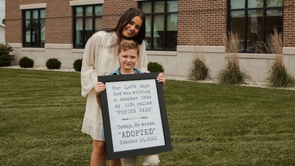 PHOTO: Paige Bramlett, of Indiana, officially adopted her son William on Oct. 12, 2021.
