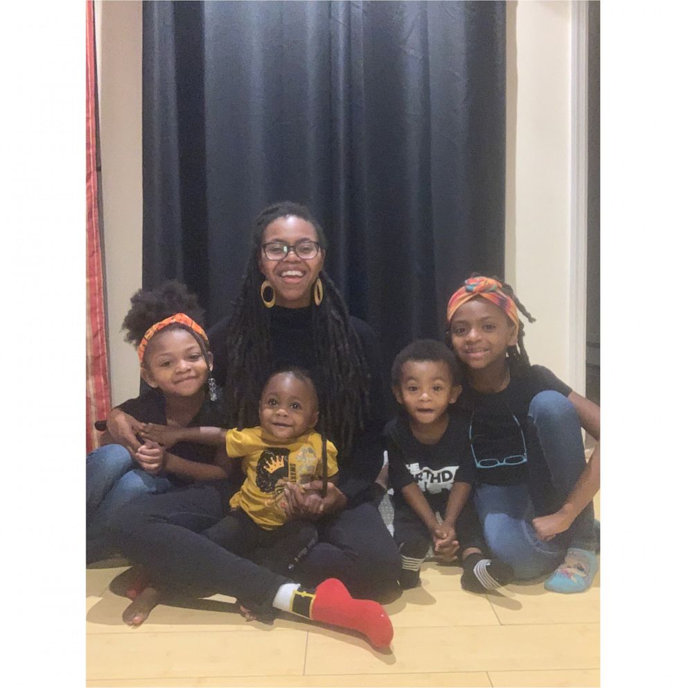 PHOTO: Khadijah Hines is pictured with her four children.