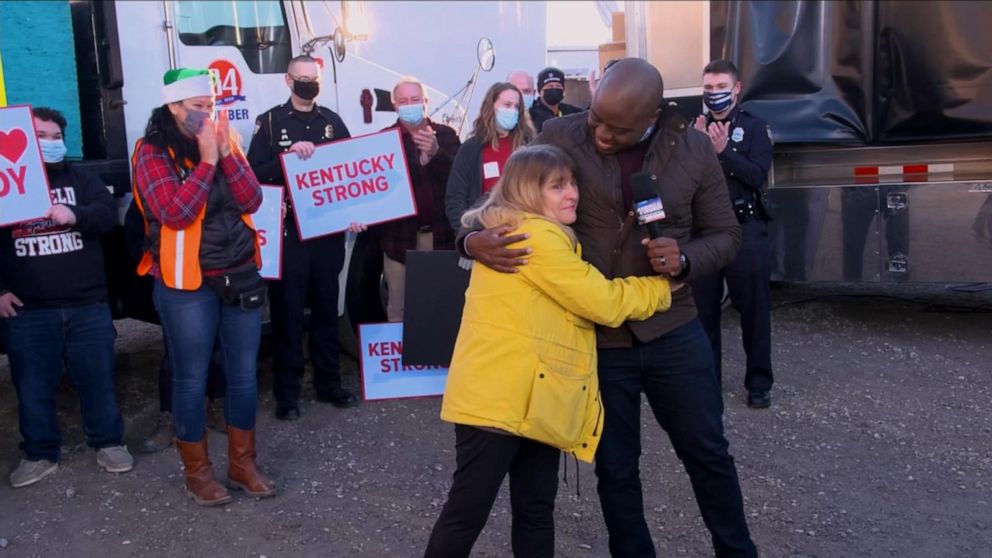 PHOTO: "GMA" surprised Sandra Delk in the Mayfield, Kentucky community ahead of the holidays.