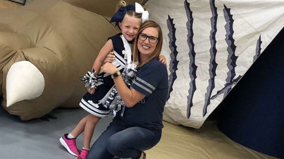 PHOTO: Danielle Christian, a guidance counselor at a Texas high school, poses with her 7-year-old daughter.