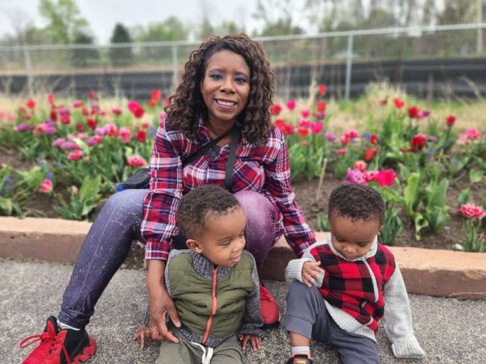 PHOTO: Destynie Sewell, a law professor in Nebraska, poses with her twin sons.