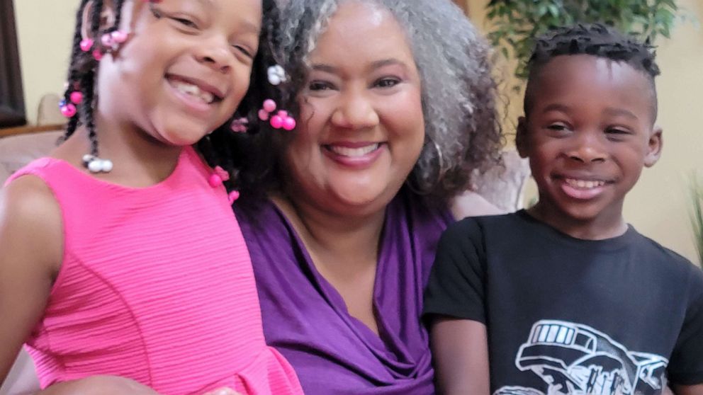 PHOTO: Shari Stephens, of Michigan, poses with her two children.