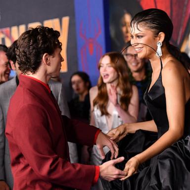 British actor Tom Holland and US actress, singer Zendaya attend the premiere of Columbia Pictures' "Spider-Man: Brand New Day" at the Dolby Theatre in Hollywood, California, on July 27, 2026. 
