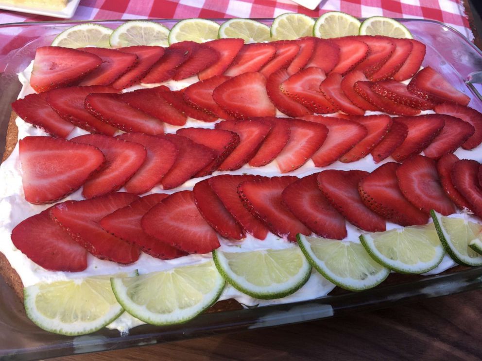 PHOTO: Elizabeth Karmel's margarita tres leche cake with strawberry pave.