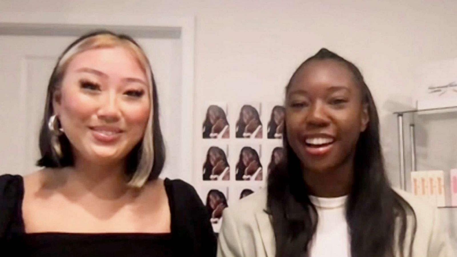 PHOTO: Claudia Teng, 24, and Olamide Olowe, 23, co-founders of a beauty line designed for underrepresented skin tones are pictured during an interview with Good Morning America on Sept. 14, 2020.