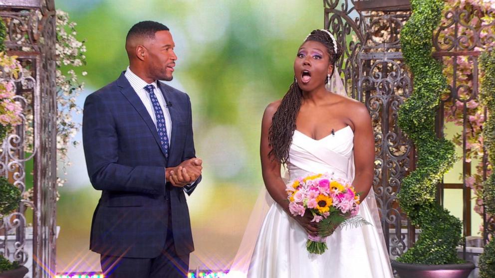 PHOTO: Daniel Alexandre and Chaseedaw Giles got engaged and married live on “Good Morning America” on Feb. 14, 2025.