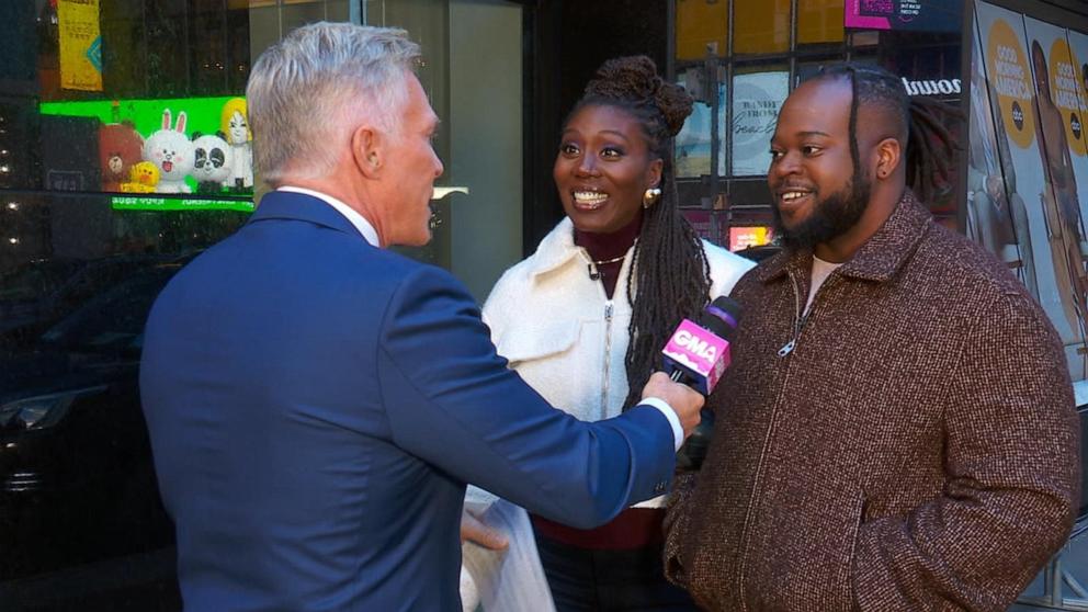 PHOTO: Daniel Alexandre and Chaseedaw Giles got engaged and married live on “Good Morning America” on Feb. 14, 2025.