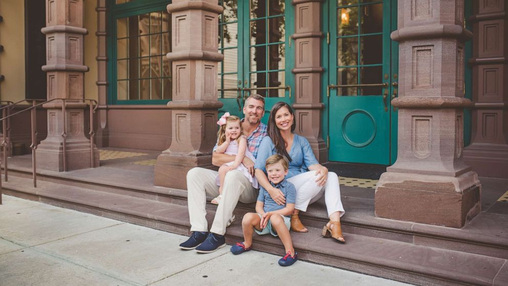 PHOTO: Whitney Klomparens, 37, of Mount Pleasant, South Carolina, poses with her family.