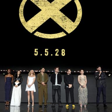 Maya Boyd, Inde Navarrette, Samara Weaving, Christopher Abbott, Kit Connor, Jake Schreier, Sadie Sink and Kevin Feige, President, Marvel Studios, speak onstage at the Disney Entertainment Showcase at D23: The Ultimate Disney Fan Event on August 14, 2026.