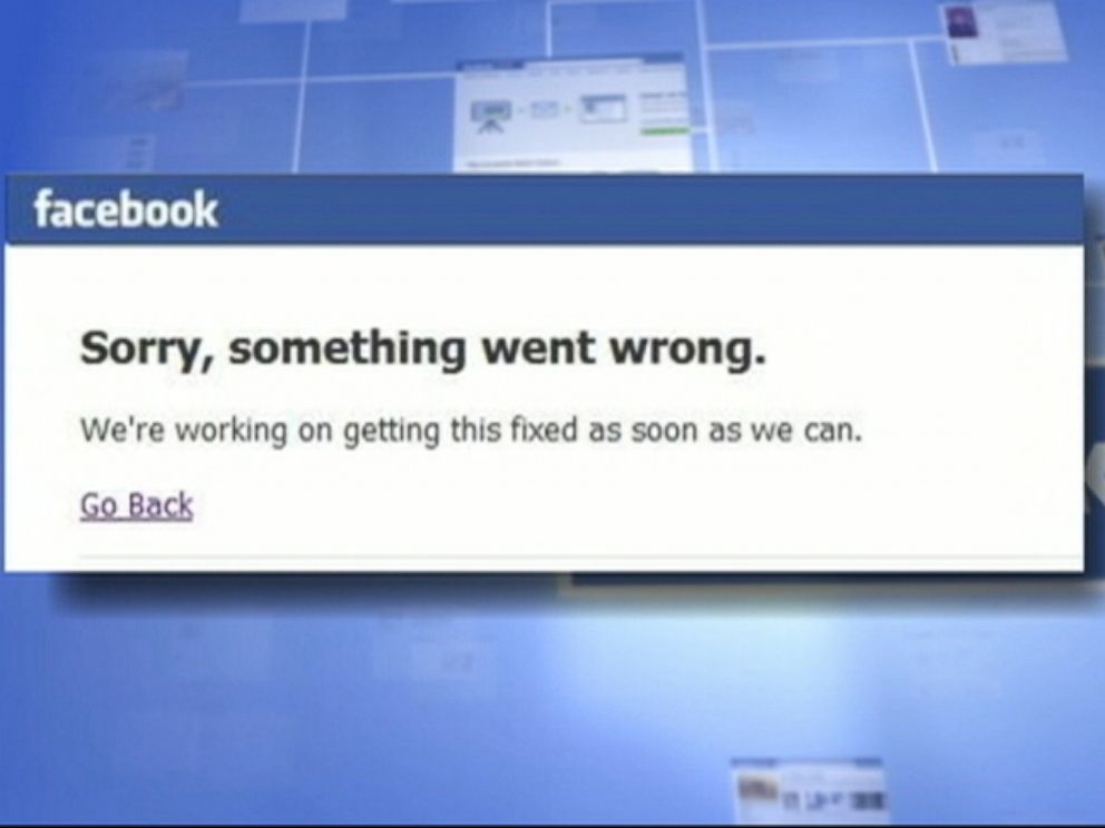 Facebook.com Sorry, something went wrong. We're working on getting