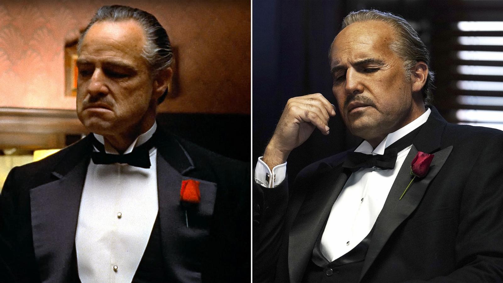 PHOTO: Marlon Brando in 1972 film, "The Godfather," left, and Billy Zane portraying Brando in the upcoming film "Waltzing with Brando."