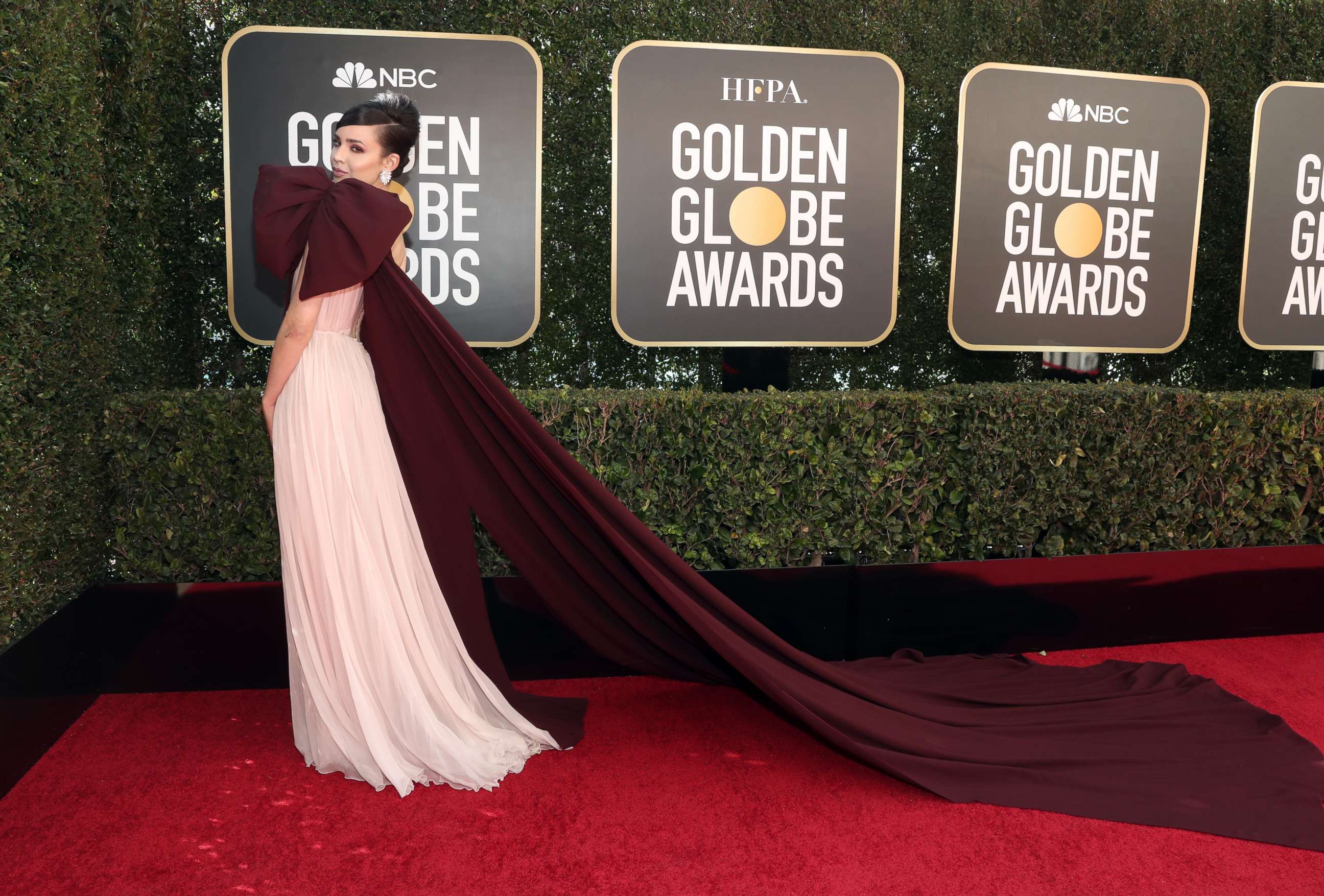 PHOTO: Sofia Carson attends the 78th Annual Golden Globe Awards in Beverly Hills, Calif., Feb. 28, 2021.