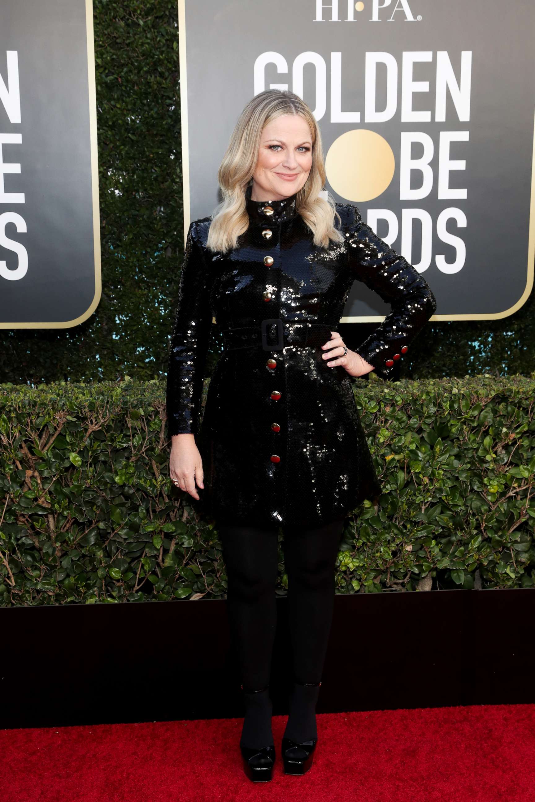 PHOTO: Co-host Amy Poehler attends the 78th Annual Golden Globe Awards held at The Beverly Hilton and broadcast on Feb. 28, 2021 in Beverly Hills, Calif.