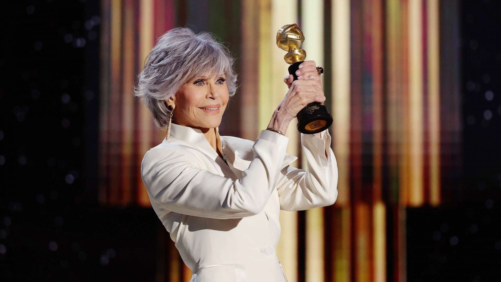 PHOTO: Honoree Jane Fonda accepts the Cecil B. DeMille Award onstage at the 78th Annual Golden Globe Awards in Beverly Hills, Calif., Feb. 28, 2021.