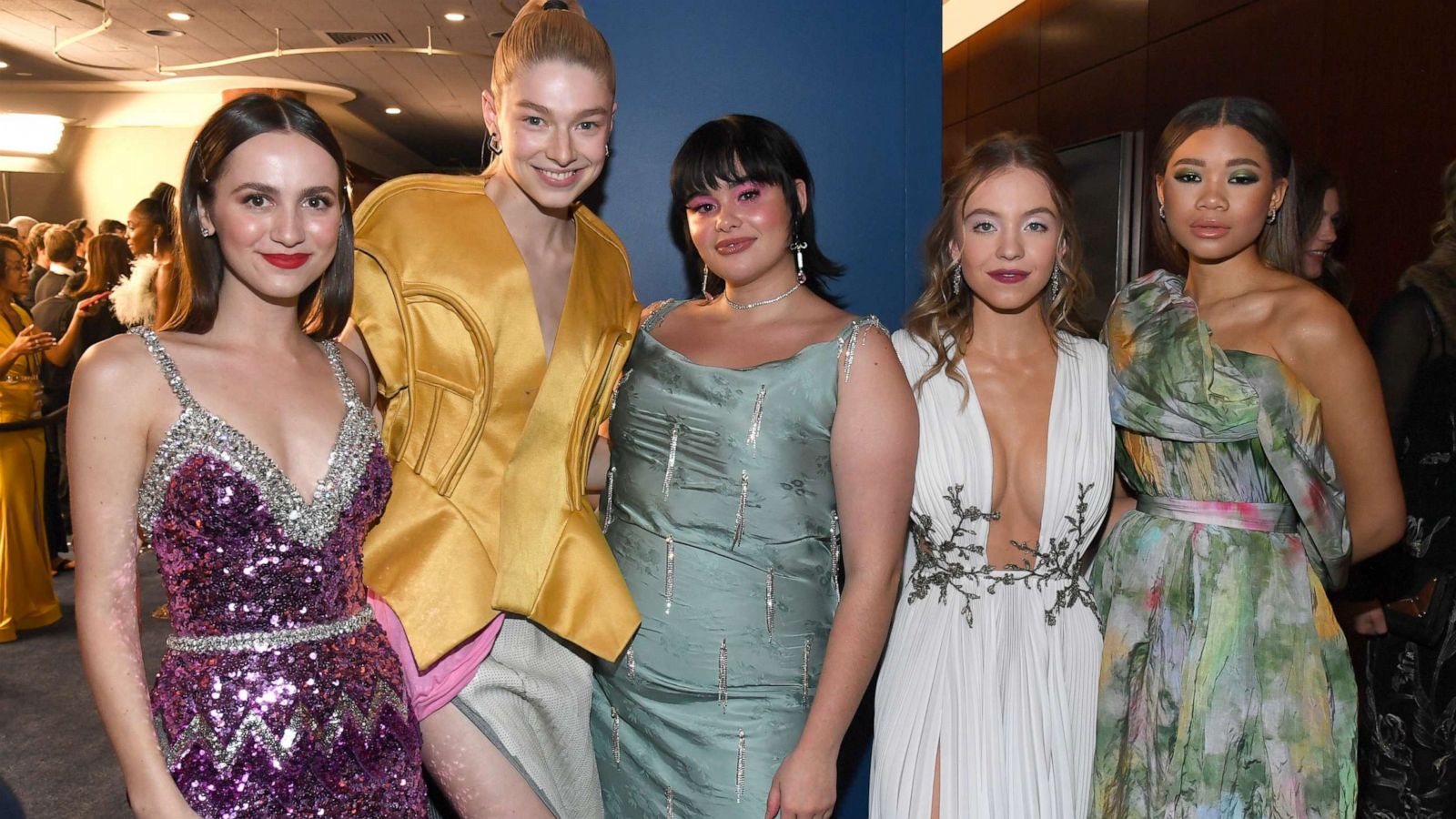 PHOTO: Maude Apatow, Hunter Schafer, Barbie Ferreira, Sydney Sweeney and Storm Reid attends The 2020 InStyle And Warner Bros. 77th Annual Golden Globe Awards Post-Party at The Beverly Hilton Hotel on Jan. 05, 2020, in Beverly Hills, Calif.