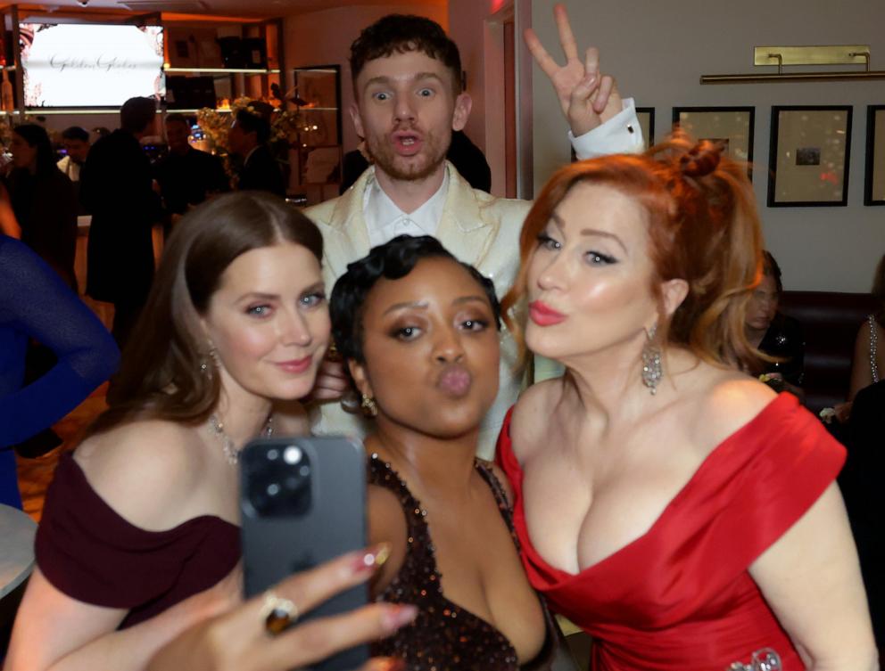 PHOTO: Amy Adams, Quinta Brunson, Chris Perfetti and Lisa Ann Walter attend The Walt Disney Company Golden Globes After-Party at Funke in Beverly Hills, Calif., Jan. 05, 2025.