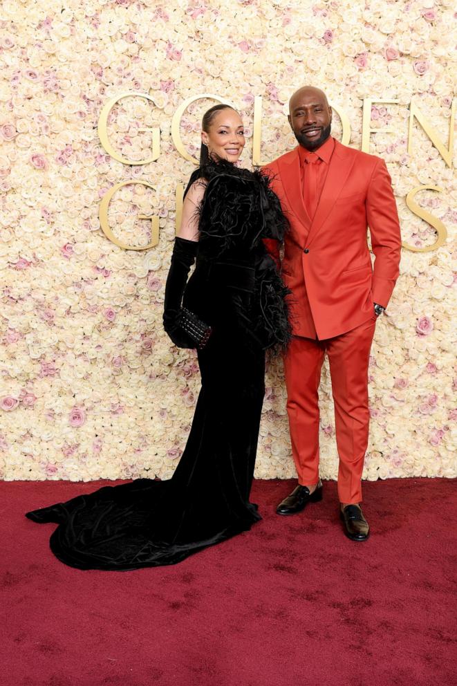 PHOTO: (L-R) Pamela Chestnut and Morris Chestnut attend the 82nd Annual Golden Globe Awards at The Beverly Hilton on Jan. 05, 2025 in Beverly Hills, Calif.