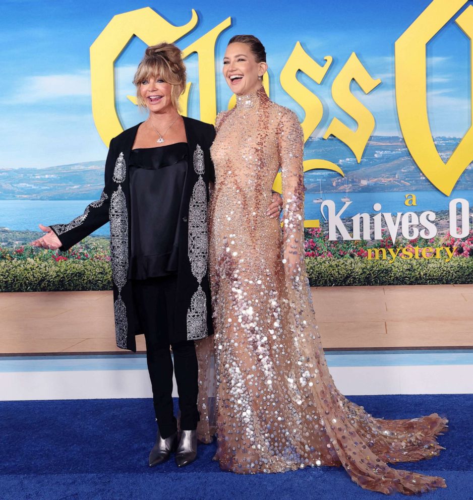 PHOTO: Goldie Hawn and her daughter, Kate Hudson, attend the premiere for the film, "Glass Onion: A Knives Out Mystery," in Los Angeles, Nov. 14, 2022.