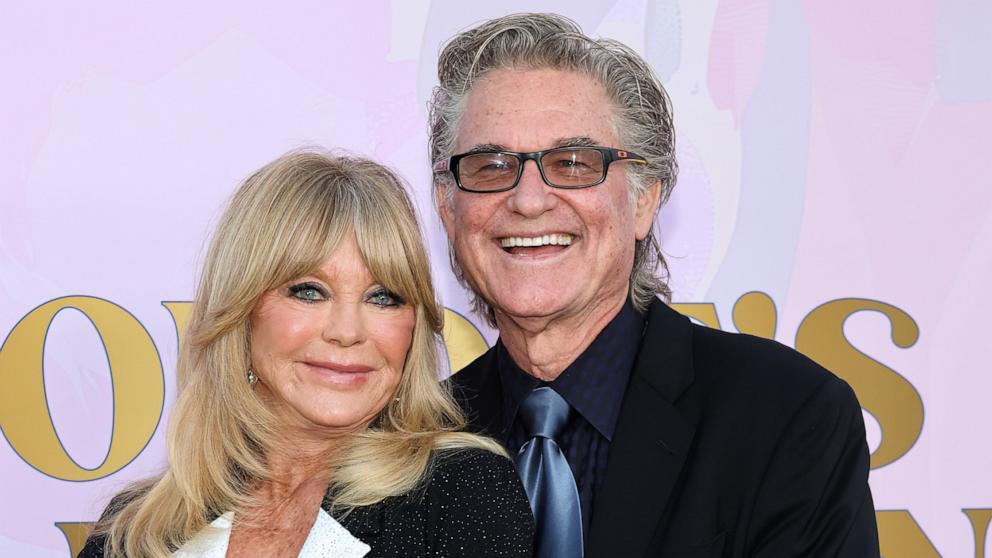 PHOTO: (L-R) Goldie Hawn and Kurt Russell attend the 20th anniversary celebration of the Goldie Hawn Foundation and MindUP Gala at Ron Burkle's Greenacres on Sept. 27, 2024 in Beverly Hills, Calif.