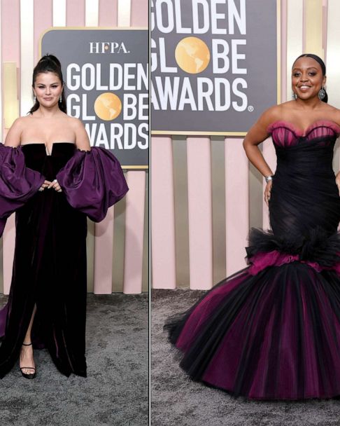 green emerald velvet dress Loni Love Plus Size Lilac Sequin Dress 2023 Golden Globes