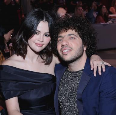 PHOTO: Selena Gomez and Benny Blanco attend the Second Annual Rare Impact Fund Benefit Supporting Youth Mental Health, hosted by Selena Gomez, at Nya Studios on Oct. 24, 2024 in Los Angeles.