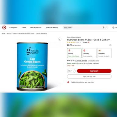 PHOTO: Good & Gather Cut Green Beans sold at Target 