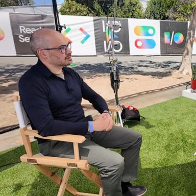 PHOTO: ABC News' Rebecca Jarvis sits down with Demis Hassabis, CEO of Google's DeepMind Technologies, to discuss the future of AI.
