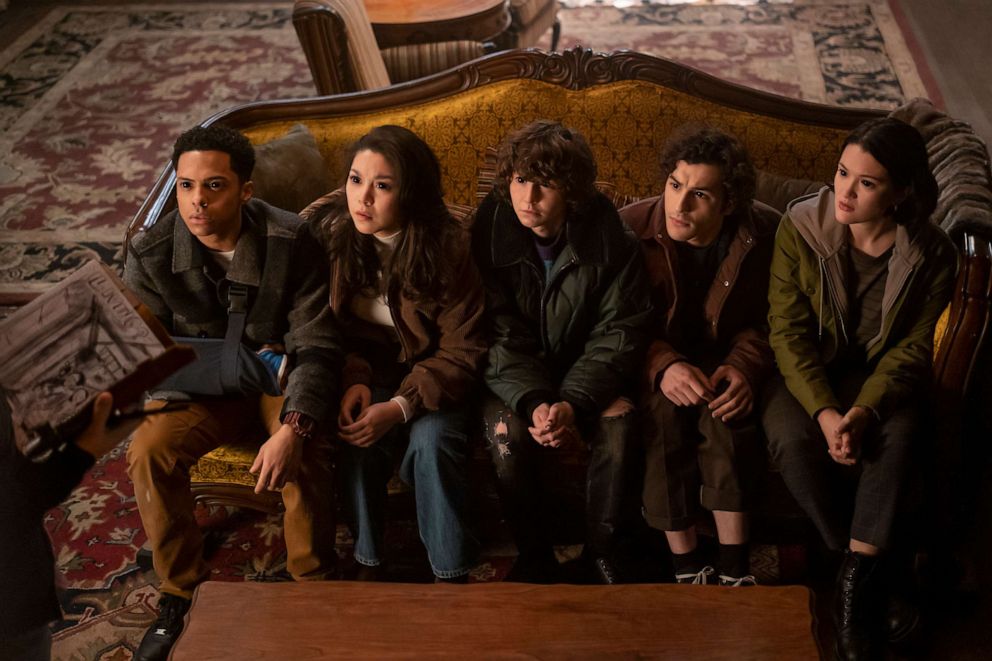 PHOTO: Zack Morris, Ana Yi Puig, Miles McKenna, Will Price, and Isa Briones are shown in a scene from "Give Yourself Goosebumps."