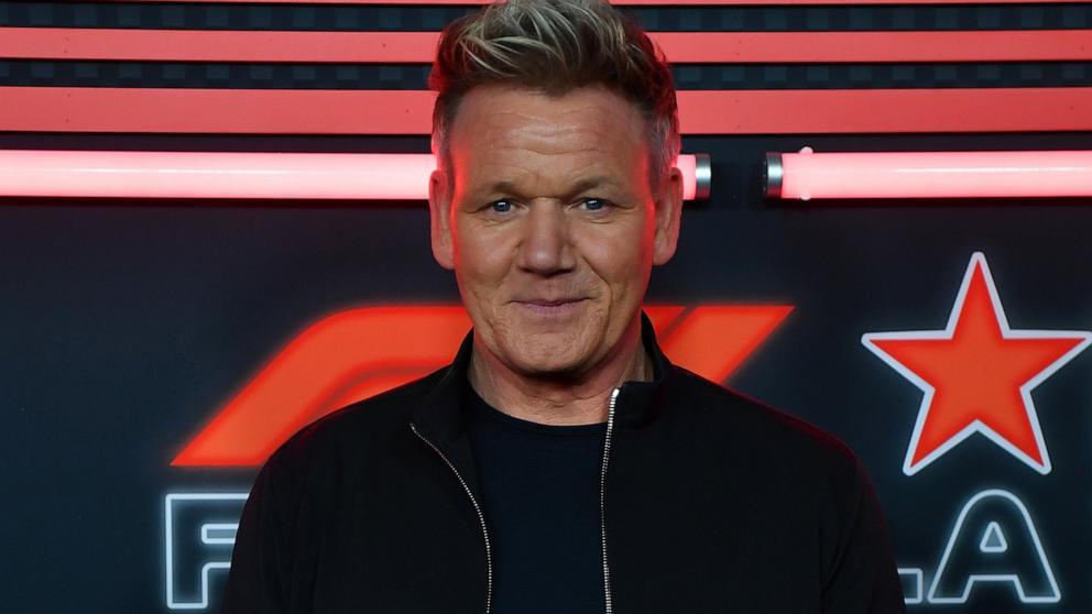 PHOTO: Gordon Ramsay poses for a photo prior to the F1 Grand Prix of Las Vegas at Las Vegas Strip Circuit, Nov. 18, 2023, in Las Vegas.